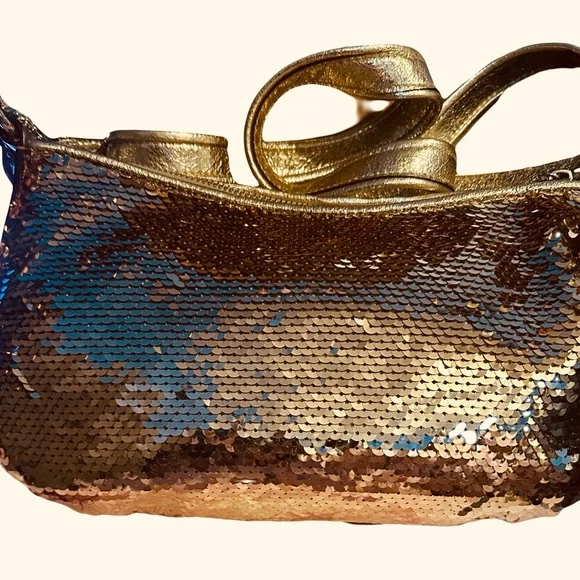 Coach very rare vintage gold sequined poppyNWOT Limited Edition Gift for Her - Picture 4 of 8